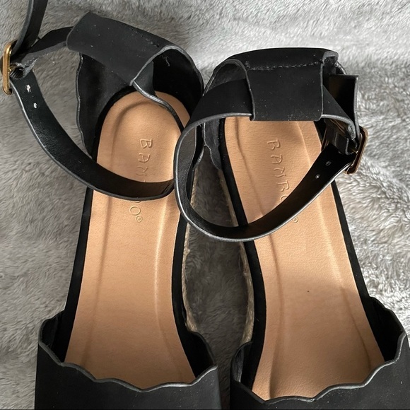 Bamboo Scallop Edged Band Platform Espadrilles 7.5 - Picture 9 of 13